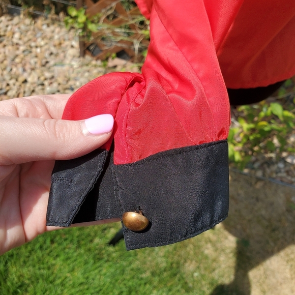 Worthington Petite Size 6 Red and Black Lightweight Button Up Blouse EUC - Picture 15 of 16